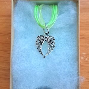 Silver Angel Wings Necklace